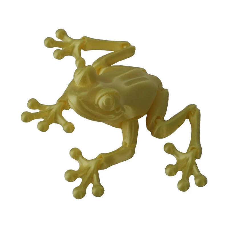 3D Station 3D Printed Frog  - Yellow  - مجسم ثلاثي الأبعاد